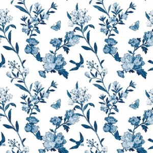 Blue Vintage China Acrylic - Showerwall Panel - Swatch