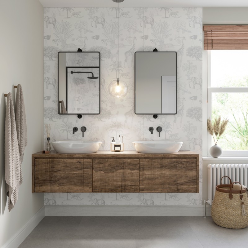 Grey Savannah Acrylic - Showerwall Panel - Insitu
