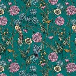 Vintage Birds Acrylic - Showerwall Panel - Swatch