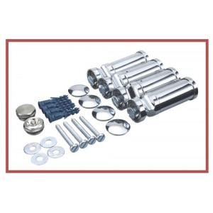 300mm (w) x 800mm (h) Electric Straight Chrome Towel Rail (Single Heat or Thermostatic Option)