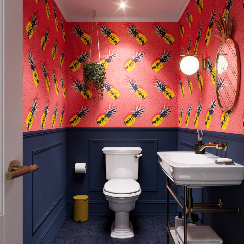 Pineapple Acrylic - Showerwall Panel - Insitu