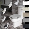 "Washington" 360mm(w) x 795mm(h) Close Coupled Traditional Toilet (Includes White Wood Soft Close Seat)