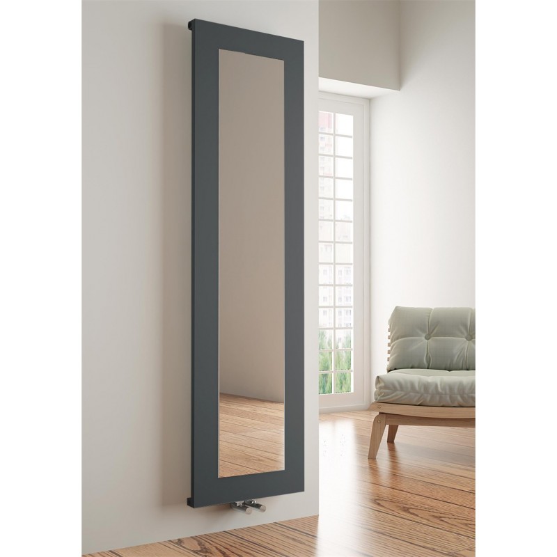 Carisa Quadro Anthracite 470 x 1800 Aluminium Designer Mirror