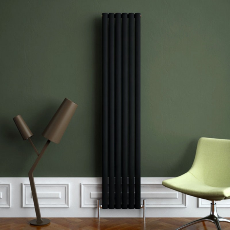 Carisa Tallis Aluminium Vertical & Horizontal Designer Radiators Black Vertical