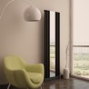 Carisa Tallis Mirror Aluminium Vertical Designer Radiators Black