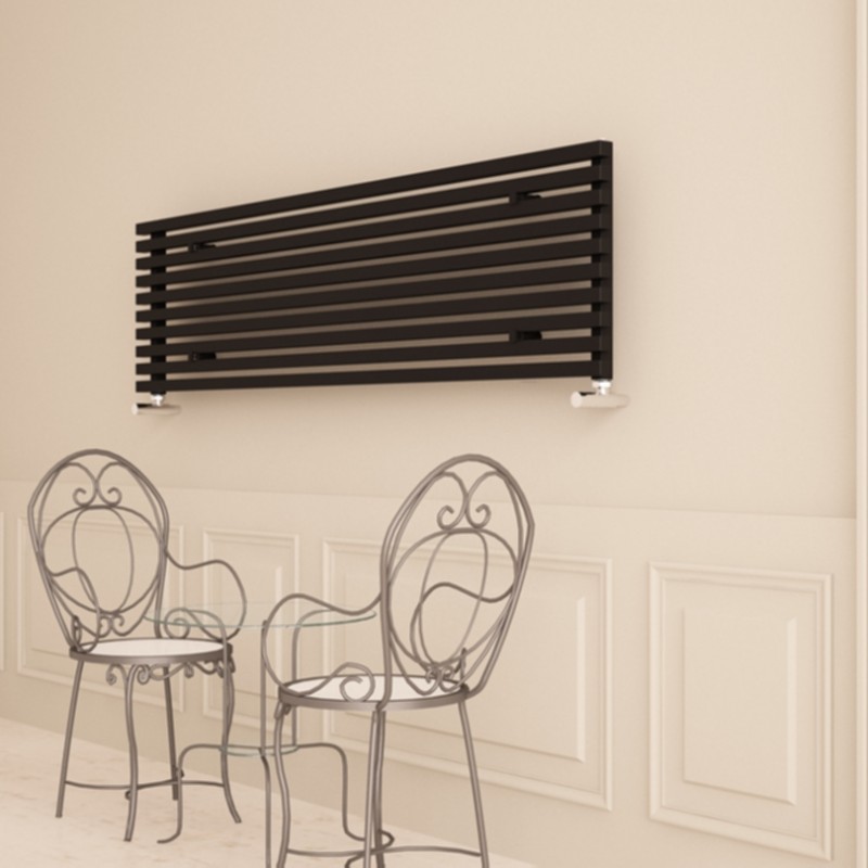 Carisa Sophia XL Aluminium Horzontal Designer Radiators Black