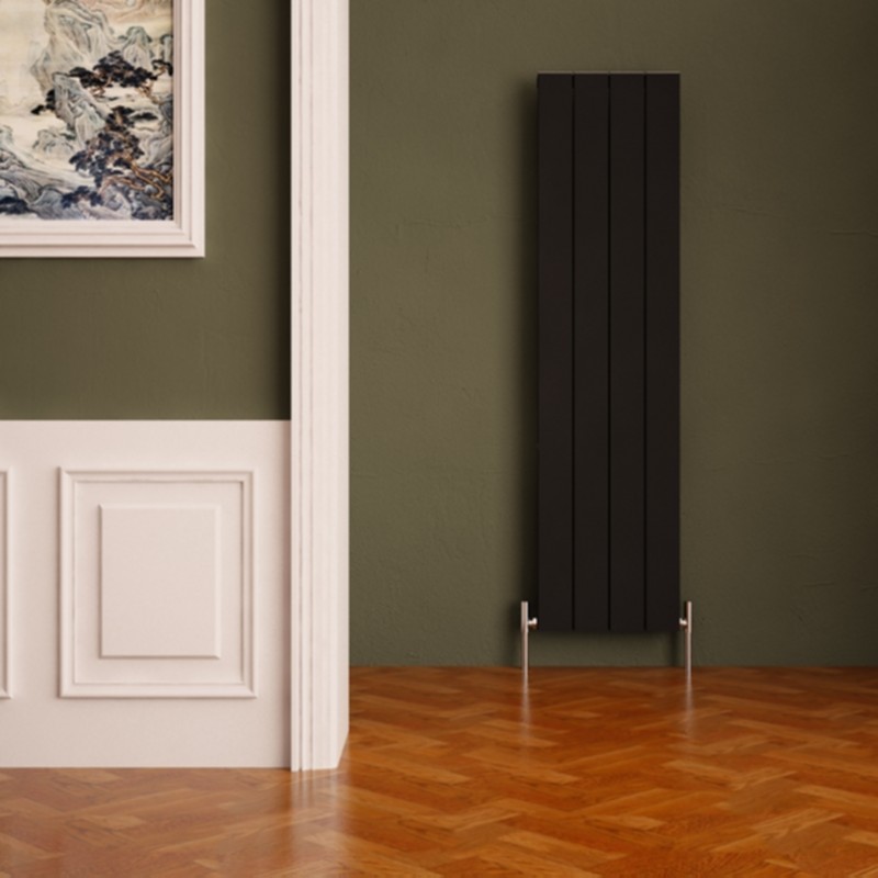 Carisa Nemo Aluminium Vertical & Horizontal Designer Radiator Black Vertical