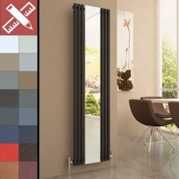 Carisa Sophia Mirror Aluminium Vertical Designer Radiator