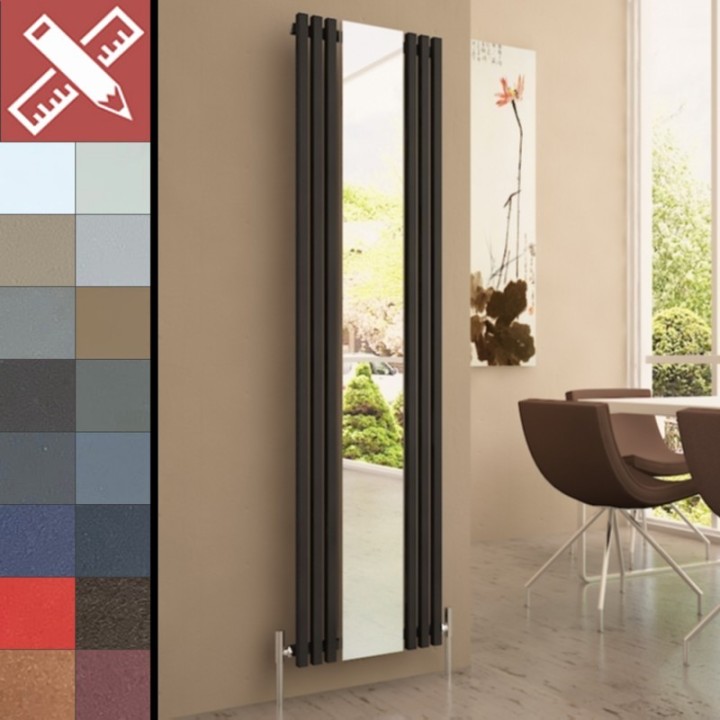 Carisa Sophia Mirror Aluminium Vertical Designer Radiator