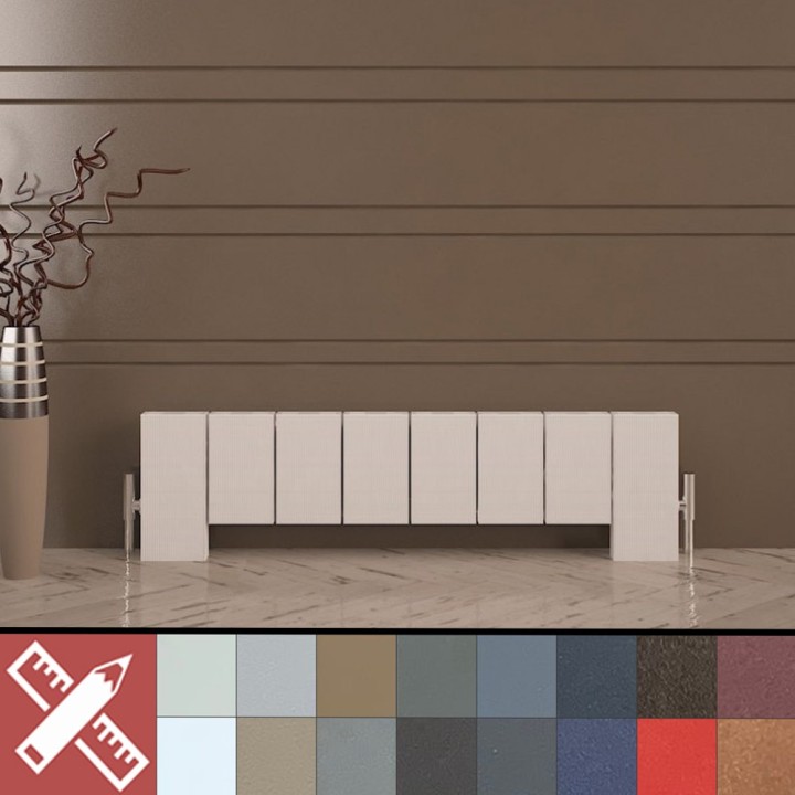 Carisa Elvino Floor Standing Aluminium Horizontal Designer Radiator