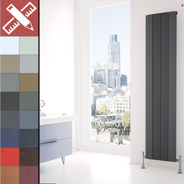 Carisa Dune Aluminium Vertical & Horizontal Designer Radiators 18 Bespoke Colours