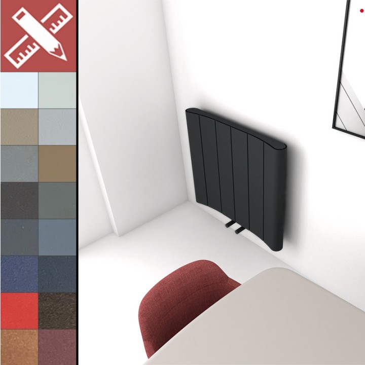 Carisa Curvy Aluminium Vertical & Horizontal Designer Radiators 18 Bespoke Colours