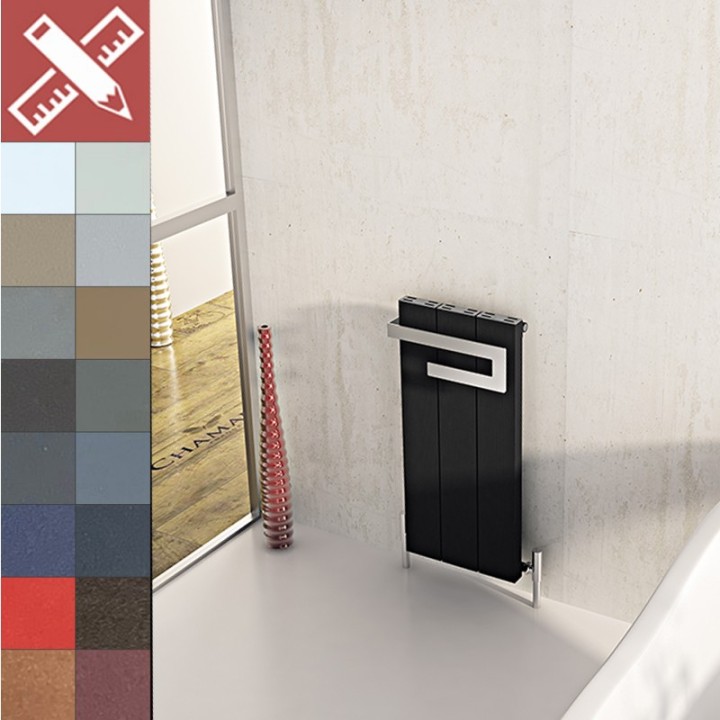 Carisa Elvino Bath Aluminium Vertical Designer Radiators 18 Bespoke Colours Sample