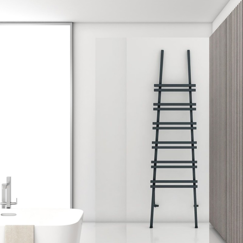 Carisa Jacobs Floor Standing Aluminium Vertical Designer Radiator Towel Rail