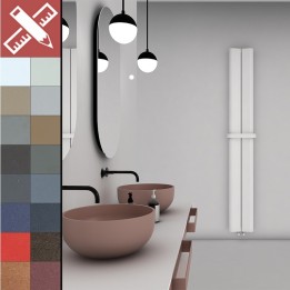 Carisa Curvy Bath Aluminium Vertical Designer Radiators 18 Bespoke Colours