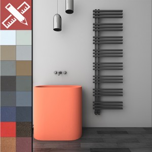 Carisa Terra Aluminium Designer Heated Towel Rails 18 Bespoke Colours