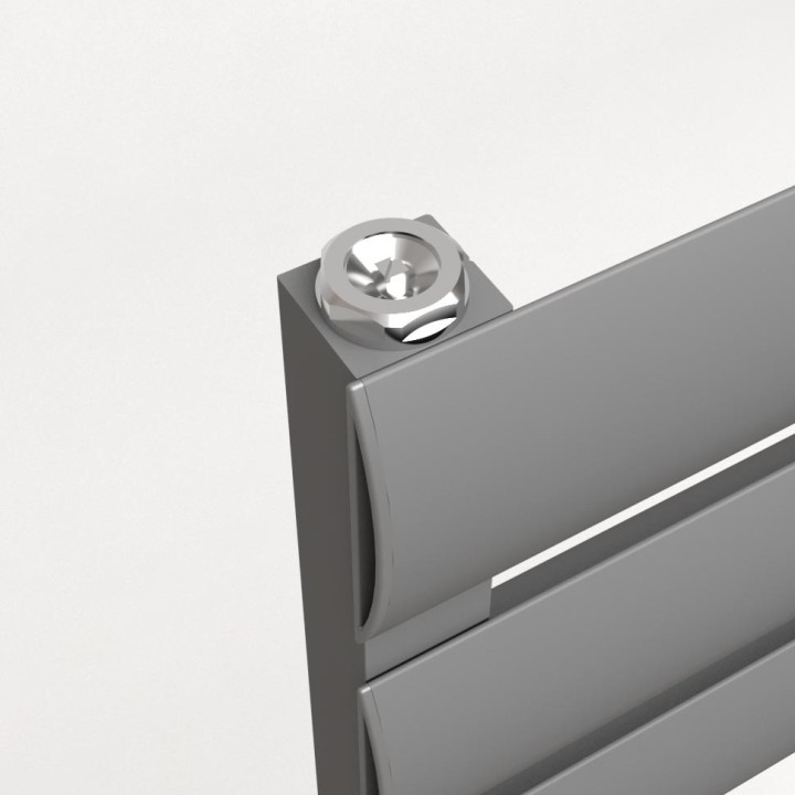 Carisa Alya Bath Aluminium Designer Heated Towel Rails - close up