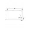 Slip Resistant Rectangular Shower Tray 1200 x 700mm - Technical Drawing