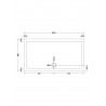 Slip Resistant Rectangular Shower Tray 1500 x 800mm - Technical Drawing