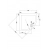 Slip Resistant Quadrant Shower Tray 800 x 800mm - Technical Drawing