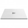 White Slate Slimline Square Shower Tray 900 x 900mm - Main