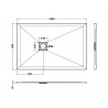 White Slate Slimline Rectangular Shower Tray 1200 x 800mm - Technical Drawing