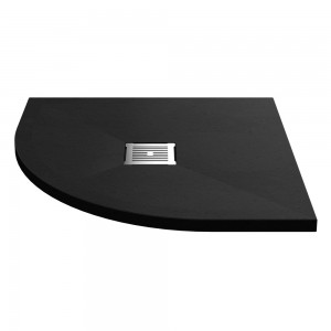 Black Slate Slimline Quadrant Shower Tray 800 x 800mm - Main