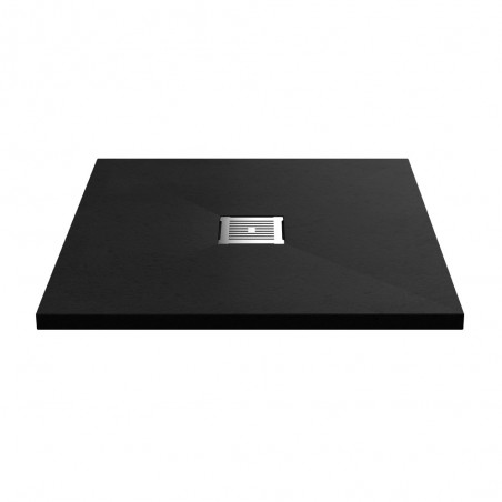 Black Slate Slimline Square Shower Tray 800 x 800mm - Main
