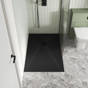 Black Slate Slimline Rectangular Shower Trays
