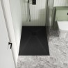 Black Slate Slimline Rectangular Shower Tray 1200 x 800mm - Insitu