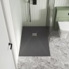 Grey Slate Slimline Rectangular Shower Tray 1200 x 800mm - Insitu