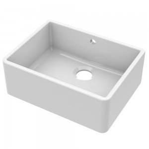Fireclay Butler Sink with Overflow 595 x 450 x 220mm - Main