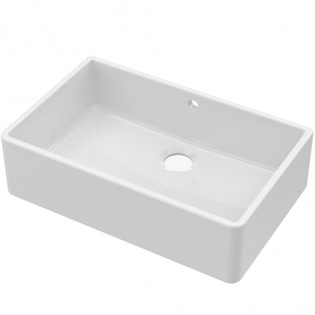 Fireclay Butler Sink with Overflow 795 x 500 x 220mm - Main