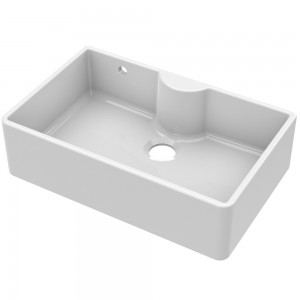 Fireclay Butler Sink with Tap Ledge & Overflow 795 x 500 x 220mm - Main