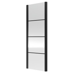 Apex Matt Black 800mm Side Shower Panel - Main