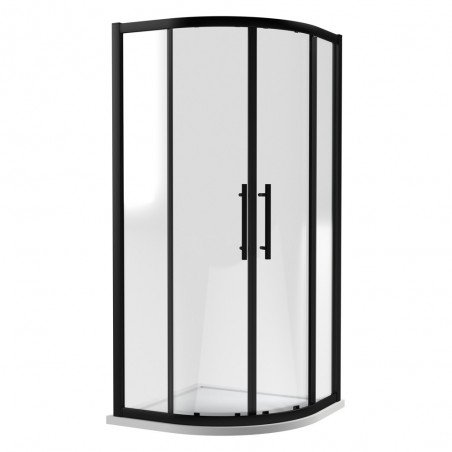 Apex Matt Black Quadrant Shower Enclosure 900 x 900mm - Main
