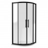 Apex Matt Black Quadrant Shower Enclosure 1000 x 1000mm - Main