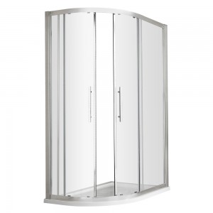Apex Chrome Offset Quadrant Shower Enclosure 900 x 800mm - Main