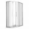 Apex Chrome Offset Quadrant Shower Enclosure 900 x 800mm - Main