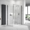 Apex Chrome 1100mm Sliding Shower Door - Insitu