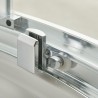 Apex Chrome 1100mm Sliding Shower Door - Technical Drawing