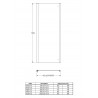 Apex Chrome 700mm Side Shower Panel - Technical Drawing