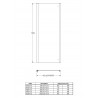 Apex Chrome 800mm Side Shower Panel - Technical Drawing