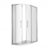 Apex Chrome Offset Quadrant Shower Enclosure 1000 x 800mm  - Main