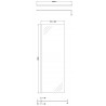 Chrome Wetroom Screen 700mm x 1950mm - Technical Drawing