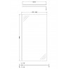 Chrome Wetroom Screen 1100mm x 1950mm - Technical Drawing