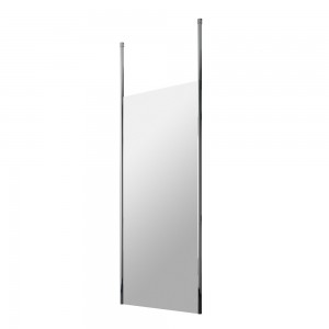 700mm Wetroom Screen with Double Chrome Ceiling to Floor Poles - Main