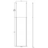 700mm x 1950mm Wetroom Screen with Black Ceiling Posts - Technical Drawing