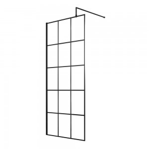 700mm Framed Wetroom Screen with Support Bar - Main