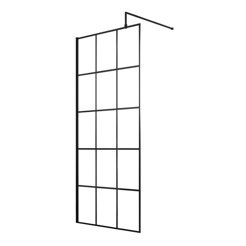 700mm Framed Wetroom Screen with Support Bar - Main